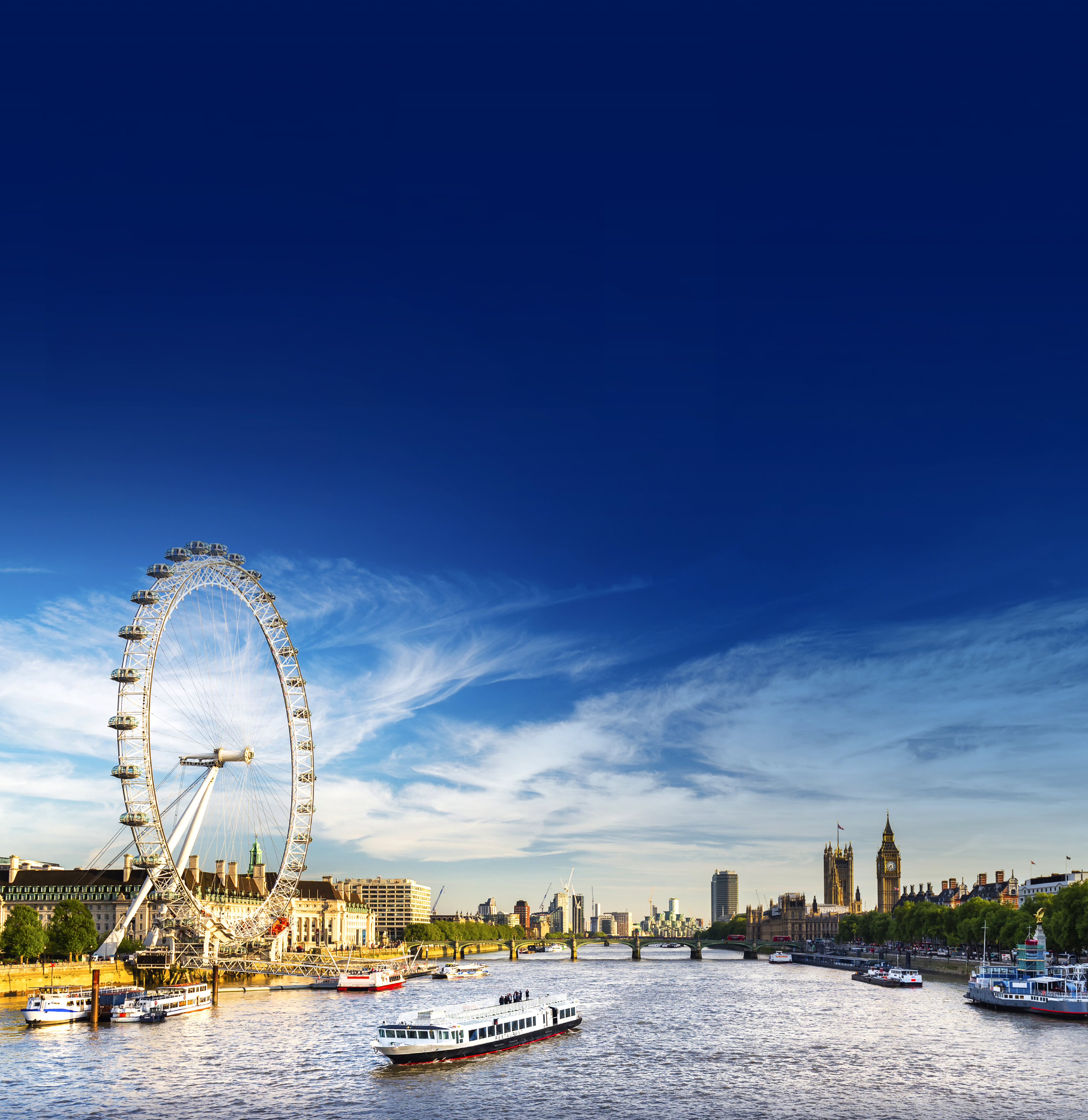 London skyline with the London Eye